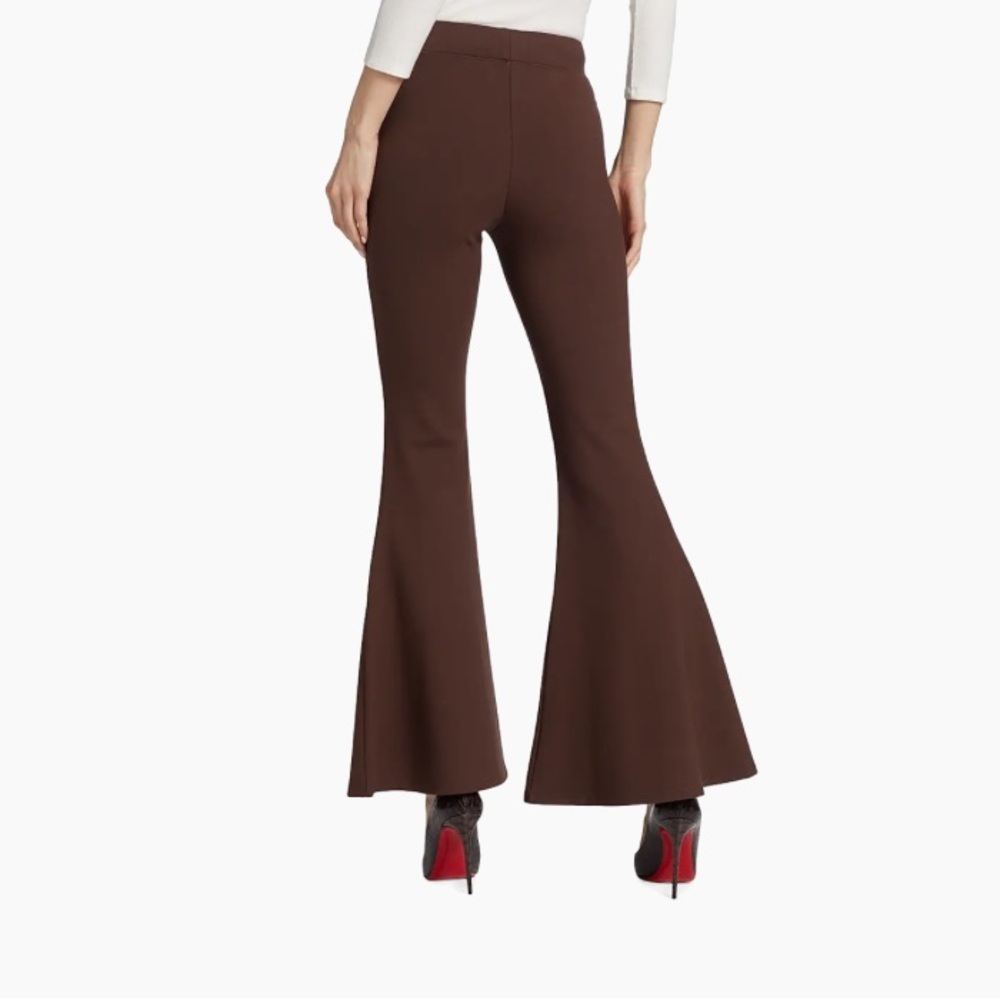 L'Agence Kiki Ponte Pant Chicory Coffee High Waist Flare Leg Stretch Size XS - Picture 6 of 14